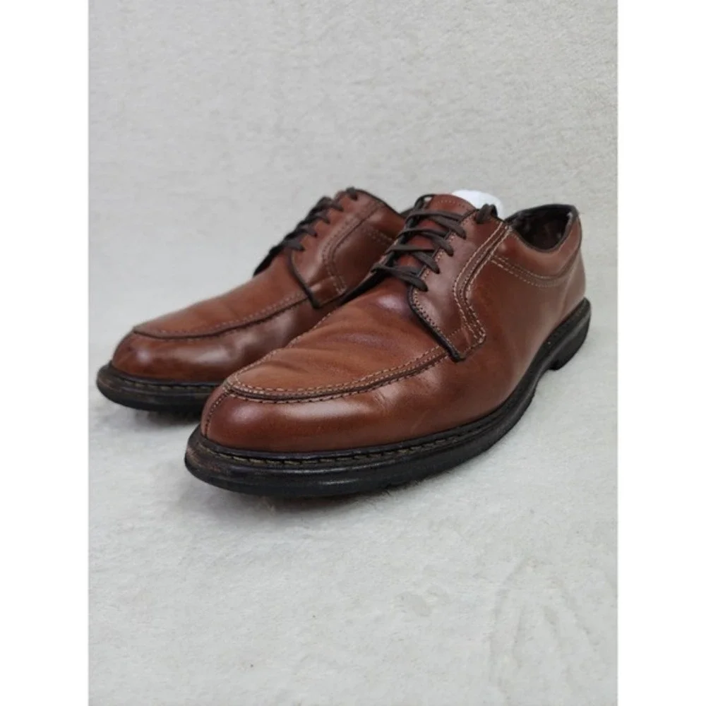 Allen Edmonds LaSalle 4398 Brown Leather‎ Split Toe Oxford Dress Shoes 12